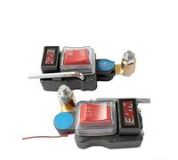 Lot de 2 interrupteurs de déconnexion de batterie 12 V 24 V avec affichage numérique de la tension, bornes en cuivre pur, housse étanche à la poussière pour voiture, camion, bateau, camping-car