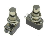Lot de 2 interrupteurs de pédale de guitare électrique KAISH SPST 2 broches momentanées Soft Touch Off (ON)