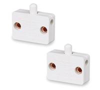 Lot de 2 interrupteurs de porte de placard 1 A 250 V - Interrupteur de contrôle automatique pour placard - Interrupteur poussoir pour briser la lumière - Pour tous les types de portes d'armoire