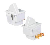 Lot de 2 interrupteurs de porte de réfrigérateur à 2 broches 1NO1NC 5 A 125 VAC / 2,5 A 250 VAC 6,1 m Magic Chef congélateur Interrupteur momentané compatible avec GE Whirlpool, Maytag, Admiral,