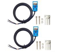 Lot de 2 interrupteurs de proximité inductifs NPN NO SN04N pour détection d'objets métalliques pour machines-outils et équipements industriels avec sonde ABS et câblage en cuivre