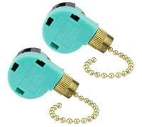 Lot de 2 interrupteurs de ventilateur de plafond de remplacement ZE-268S6 3 vitesses 4 fils