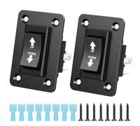 Lot de 2 interrupteurs d'inversion momentanés DPDT 30 A pour remorque pour cric stabilisateur - 12 V CC vers le haut et vers le bas pour contrôle à bascule pour moteur d'auvent de véhicule récréatif