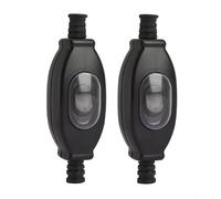 Lot de 2 interrupteurs étanches IP65 - Interrupteur à cordon noir - 3 A/250 V - 10,5 x 3,5 x 2,5 cm - Pour lampes, appareils électriques, transformateurs, 10,5 x 3,5 x 2,5 cm