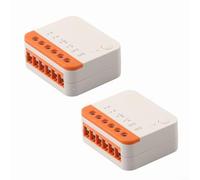 Lot de 2 interrupteurs intelligents sans fil - Télécommande DIY derrière l'interrupteur mural - Fonctionne avec Alexa et Google Home - 100-240 V - Avec minuterie