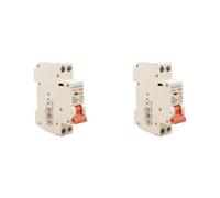 Lot de 2 interrupteurs magnétothermique 6A, MCB courbe C 1P+N 6KA, 220V, Slim Solo 1 module DIN