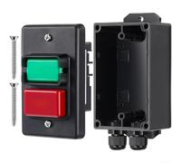 Lot de 2 interrupteurs monophasés double tension 120 V 230 V avec arrêt de sécurité et boîtier de commutation profond conçus pour les applications de scie à table avec une large plage de température