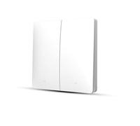 Lot de 2 interrupteurs muraux sans fil - Avec récepteur - Portée de 30 m - Sans fil - Sans fil - Sans batterie