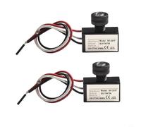 Lot de 2 interrupteurs photoélectriques NK-301F Capteur crépusculaire IP65 Étanche AC 80 V-277 V pour lanternes de rue Lampes murales extérieures Lumière de grange Contrôle automatique de la lumière