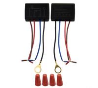 Lot de 2 interrupteurs tactiles à intensité variable 220 V pour lampe de table, lampadaire, applique murale, barre lumineuse LED, 3-25 W, noir