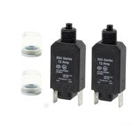 Lot de 2 interrupteurs thermiques de protection 88 A pour moteur et transformateur pour une protection contre les surintensités constantes pour la protection dans les circuits CA et CC (12 A)