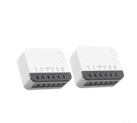 Lot de 2 interrupteurs ZBMINIR2 pour Zigbee Smart Switch pour mini relais - Interrupteur compact encastré de 39 mm pour eWeLink pour Home Assistant - Commande vocale pour Alexa Google - Contact sec 10