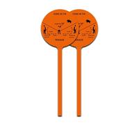 Lot de 2 Jalons Angle de Tir - 39 cm | Signalisation Sécurité Chasse | Piquet Plastique avec Marquage 1 Face