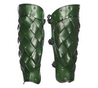 Lot de 2 jambières médiévales en cuir pour homme - Costume d'Halloween - Équipement de garde de fête - Accessoires de photographie avec savoir-faire détaillé - Parfait pour un événement à thème et une