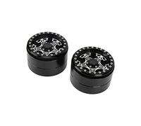 Lot de 2 jantes Beadlock en aluminium RC de 2,2 pouces, moyeu de roue en métal à 5 rayons pour voiture sur chenilles Axial SCX10 1/10 RC, accessoires de mise à niveau, durables, (Noir)