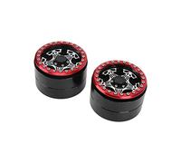 Lot de 2 jantes Beadlock en aluminium RC de 2,2 pouces, moyeu de roue en métal à 5 rayons pour voiture sur chenilles Axial SCX10 1/10 RC, accessoires de mise à niveau, durables, (Rouge)