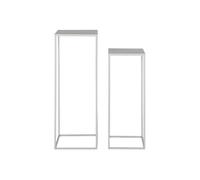 Lot de 2 jardinières en acier gris