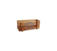 Lot de 2 jardinières rectangulaires en bois pour plantes succulentes d'intérieur et d'extérieur, 22,5 x 8,4 x 4,1 cm