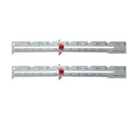 Lot de 2 jauges à coudre coulissantes en métal - Outil de mesure et règle à coudre en aluminium pour matelassage, couture, bricolage, mesure de l'espacement des ourlets, convient pour les débutants et