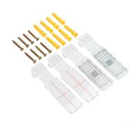 Lot de 2 jauges de surveillance des fissures, moniteur de fissures d'angle avec grille de mesure, enregistrement de surveillance des fissures murales en acrylique pour inspection structurelle