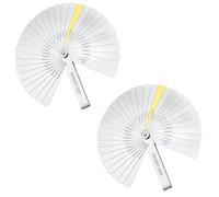 Lot de 2 jauges d'épaisseur en acier inoxydable pour guitare avec mesures métriques et pouces gravées double marquage