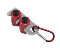 Lot de 2 jauges d'escalier carrées auxiliaires en alliage d'aluminium avec support et mousqueton pour le travail du bois, argenté