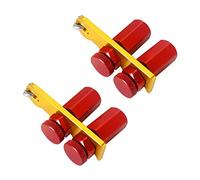 Lot de 2 jauges d'escalier hautes pour encadrement carré avec support mousqueton antidérapant, butée carrée pour menuiserie