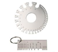 Lot de 2 jauges en acier inoxydable pour des mesures précises de la tôle avant soudage (B)