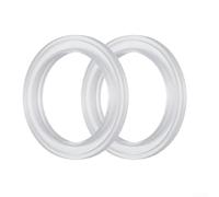 Lot de 2 joints de culasse de rechange en silicone pour machine à expresso - Prévention des fuites - Compatible avec CM6863 CM6826 CM3020 CM3000 CM6862 BlitzWolf CMM2 Zamboo Tiross 65 mm x 48 mm x 6