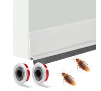 Lot de 2 joints de porte auto-adhésifs avec brosse d'insonorisation : 2 pièces 100 x 5 cm Protection contre le froid contre les insectes Joint d'étanchéité pour portes Joint Boudin d'air pour butoir