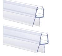 Lot de 2 joints de rechange 80 cm pour porte en verre droite de 6 mm, 7 mm, 8 mm d'épaisseur, imperméable, avec lèvres en caoutchouc allongées, pour baignoire, douche transparente, porte en verre