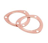 Lot de 2 joints d'échappement en cuivre, joint collecteur de 7,6 cm pour SBC 302 350 454 383, remplacement de d'échappement à 3 boulons, joint d'en-tête à tuyau pour petit bloc,