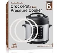 Lot de 2 joints d'étanchéité d'origine compatibles avec Crock-Pot Quart et 6 Quart Autocuiseur Joint d'étanchéité en silicone pour mijoteuse 6 litres