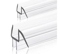 Lot de 2 joints d'étanchéité pour porte de douche en verre de 6 mm - Couvre jusqu'à 6 mm d'écart - Joint de rechange ultra transparent pour écran de douche avec 100 cm de longueur réglable