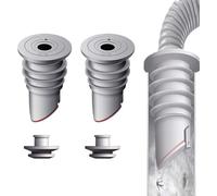 Lot de 2 joints d'étanchéité universels pour tuyau de vidange de machine à laver - 35-40 mm - Gris