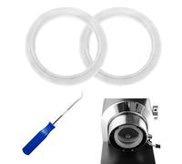 Lot de 2 joints en silicone avec joint d'étanchéité pour groupe de percolation Delonghi Gasket Seal Part EC680/EC685/EC695/EC820/EC850/EC860 - Diamètre : 47 mm - Porte-filtre - Pièces de rechange avec