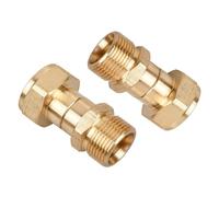 Lot de 2 joints rotatifs pour nettoyeur haute pression M22 14 mm Raccord rapide pour nettoyeur haute pression Adaptateur en laiton pour nettoyeur haute pression