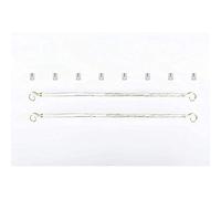 Lot De 2 Jolies Tringles A Rideaux Extensible 40-60 cm Décor de Crosse Noire avec 4 fixations adhésives + 4 Supports a Visser Pour Toutes Les fenêtres en bois,PVC, Aluminium Très Facile à poser