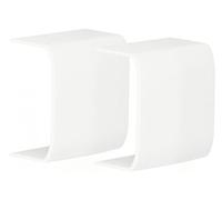 Lot de 2 jonctions blanc pour moulure, H. 2.6 x P.1.5 cm