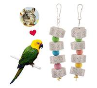 Lot de 2 jouets à mâcher pour oiseaux, bec de perroquet avec clochette, lot de 2 (#4)