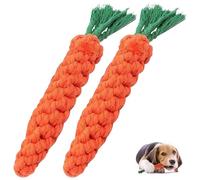 Lot de 2 jouets à mâcher pour petits chiens, carottes, jouets à mâcher, cordes interactives Kong, petites dents, jouet à mâcher tressé