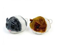 Lot de 2 jouets à remonter en forme de souris pour hamsters, jouet à mouvement automatique pour petits animaux domestiques, rat, gerbille, souris, maslasee, jouets mécaniques pour animaux domestiques