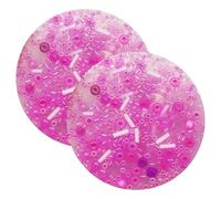 Lot de 2 Jouets Anti-Stress Ronds en Silicone de 8, 6 cm, Coussin cueillette Double Face Amusant, Jouets Anti-anxiété pour Enfants et Adultes, Cadeau fête Violet