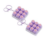Lot de 2 jouets colorés pour clavier, jouets à clicker à griffes de chat, 9 touches de décompression pour adultes - Soulage le stress et l'anxiété (violet)