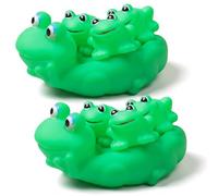 Lot de 2 Jouets de Bain Grenouille, Jouet Bain mère et bébé Qui couinent pour Enfants, Jouets en Vinyle Souple et sûr pour Les Tout-Petits, Jouet Grenouille sensoriel, pour en