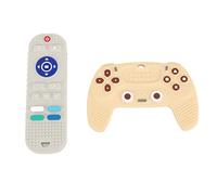 Lot de 2 Jouets de Dentition en Silicone Souple, Anneau de Dentition en Silicone de qualité Alimentaire, Anneau de Dentition en Forme de Télécommande TV,Ensemble de Jouets à
