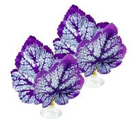 Lot de 2 Jouets de Poisson Betta, hamac en Plastique réaliste en Forme Feuille Betta, hamac Facile à Installer avec Ventouse, lit décoratif pour Aquarium, décoration