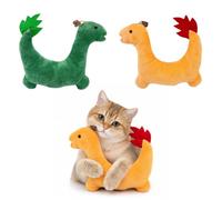 Lot de 2 jouets en forme d'herbe à chat - Petit dragon de feu | Jouet pour chat avec herbe à chat - Jouet interactif pour chat - Doudou pour soulager le stress et l'exercice