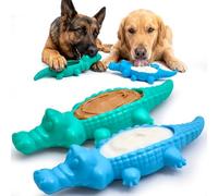 Lot de 2 jouets indestructibles à mâcher pour chiens agressifs | Nylon, ne se casse pas facilement, plaisir durable, nettoyage des dents pour chiens de taille moyenne et grande