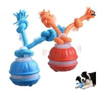 Lot de 2 jouets interactifs pour chien, balle roulante automatique rechargeable par USB avec détecteur de mouvement pour chats et chiens ennuyés